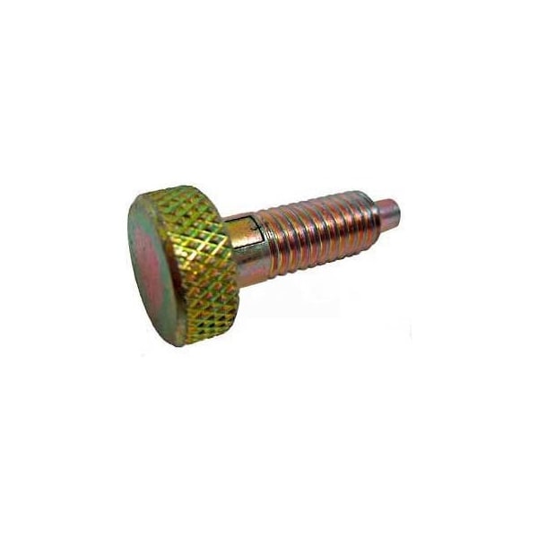 J.W. Winco Knurled Retractable Plunger w/ Lock-Out Zinc Body Zinc Nose 1x8lbs Pressure 3/8-16 Thread 6TLR2 - main